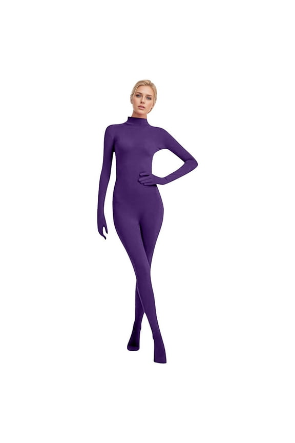 Halloween 2024 Women's Seamless Full Body Catsuit For Dance & Stage Performance Bodysuit
