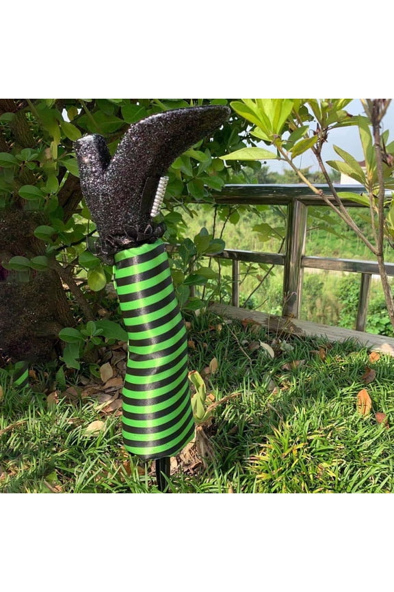 Halloween 2025 Witch Leg Decorations (Set of 2) - 18.5in Lightweight Foam Prosthetic Limbs for Yard Haunt