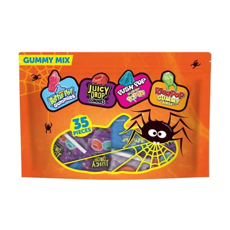Ring Pop, Juicy Drop, Push Pop, Baby Bottle Pop, Halloween Gummy Mixed Bag, 35ct
