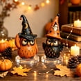 thumbnail image 1 of Halloween 2D Acrylic Witch Hat Bird Ornament, Flat Lightweight Desktop Decor Piece, Unique Spooky Craft Accessory for Table Shelf, Indoor Halloween Holiday Home Atmosphere Decoration, 1 of 7