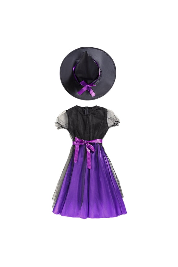 Halloween 3-13Y Children Girls Vampire Witch Bat Cosplay Dress Carnival Party Toddler Kids Halloween Costume Dress Up