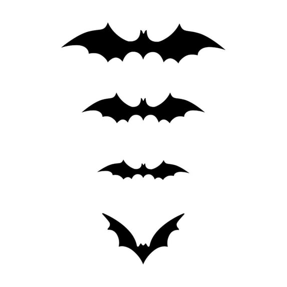 Halloween 3D Bats Wall Decor,120 Pcs Matte Black Reusable PVC Scary Bat Stickers Realistic Vintage Goth Wall Decals for Indoor Outdoor Gothic Spooky Hallowmas Party Supplies Decorations