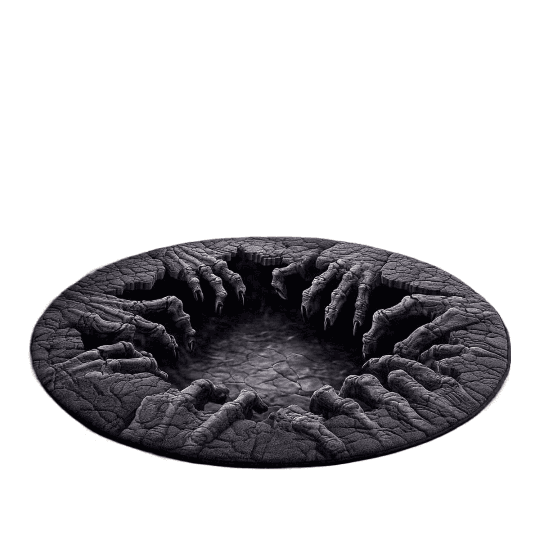 Spider Wed Rug Halloween 3D Illusion Round Rug, Spooky Skeleton Hand & Colorful Spider ...