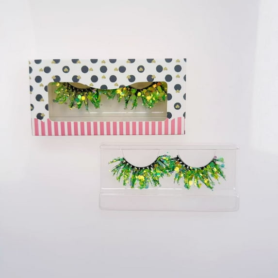 Halloween 3D Mink Faux Lashes with Color Tips, Dramatic Fluffy Volume Strip Lashes, Colorful Lash Extensions for Makeup Artists, Cosplay, Parties,halloween,Christmas