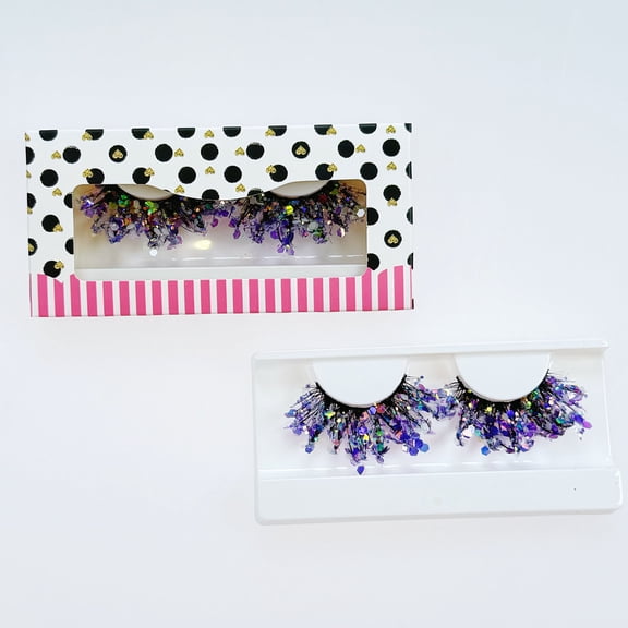 Halloween 3D Mink Faux Lashes with Color Tips, Dramatic Fluffy Volume Strip Lashes, Colorful Lash Extensions for Makeup Artists, Cosplay, Parties,halloween,Christmas