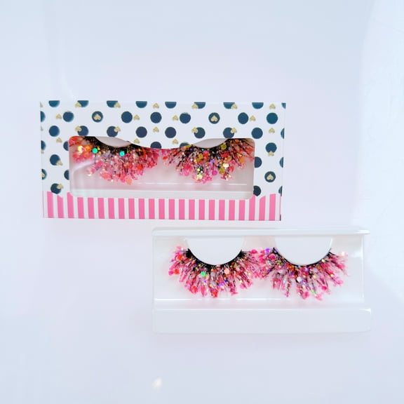 Halloween 3D Mink Faux Lashes with Color Tips, Dramatic Fluffy Volume Strip Lashes, Colorful Lash Extensions for Makeup Artists, Cosplay, Parties,halloween,Christmas