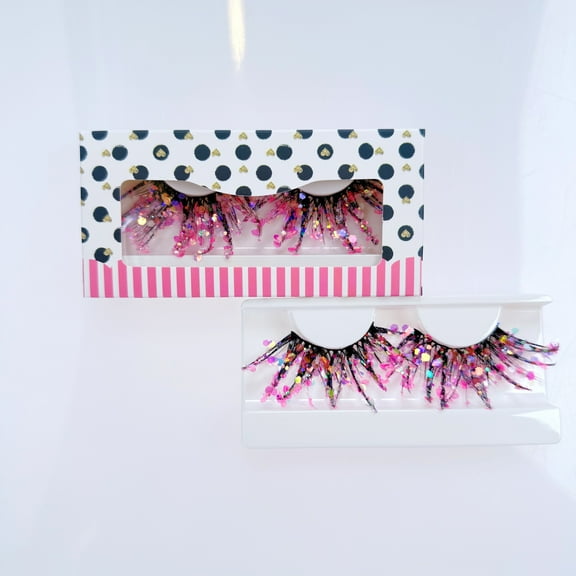 Halloween 3D Mink Faux Lashes with Color Tips, Dramatic Fluffy Volume Strip Lashes, Colorful Lash Extensions for Makeup Artists, Cosplay, Parties,halloween,Christmas