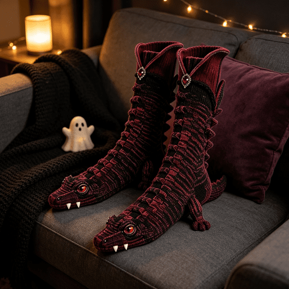 Halloween 3D Novelty Socks, Halloween Themed 3D LegwearSocks ,Funny 3D Figure Knit Socks, Stretch Footwear, Costume Family Matching Socks,Home Wear and Holiday Presents