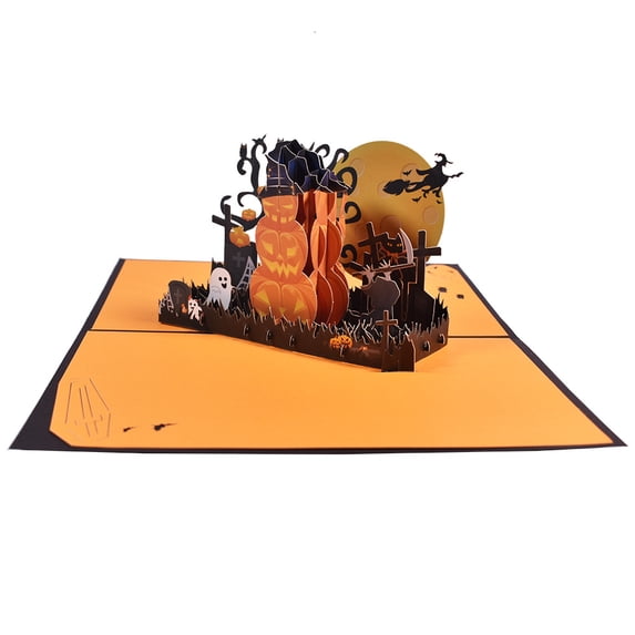 Halloween 3D Pop Up Cards, Funny Halloween Greeting Cards with Message Note and Envelop, Large Size 8 x 6 in.