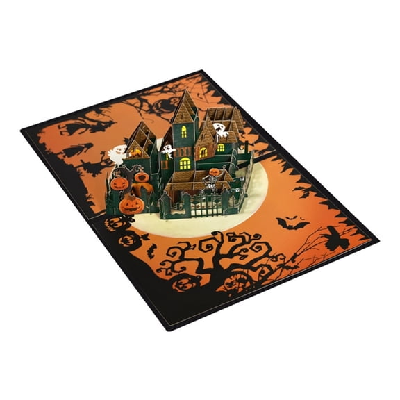 Halloween 3D Pop Up Greeting Card Unique 3D Popup Castle Card for Halloween Greeting Card for Kids and Adults