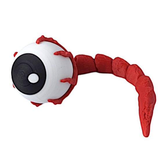 Halloween 3D Printed Eyeball Desktop Ornament For Home Living Room Bedroom Watermelon Red 21.5cm Plastic