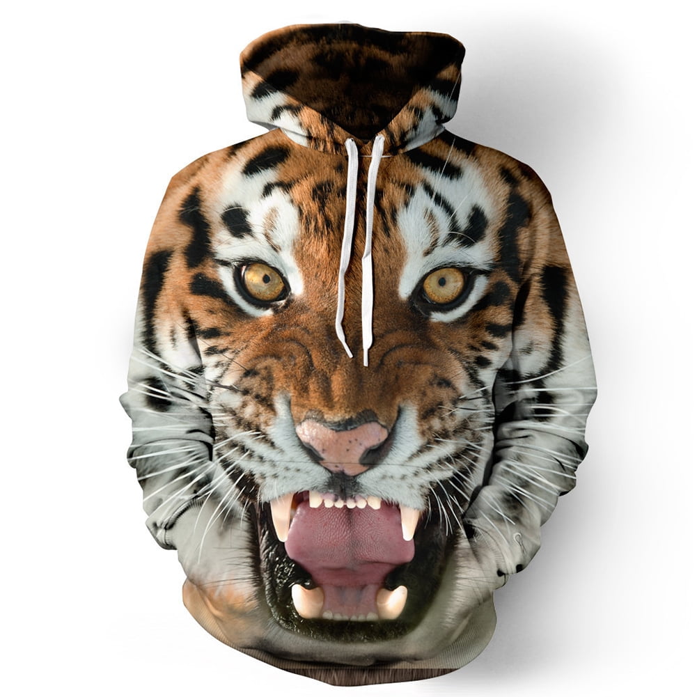 Hoodie with tiger sales on sleeves