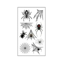 Halloween 3D Temporary Body Stickers for Party & Cosplay – Removable Face & Body Art, Festive Temporary Tattoos, Safe Decorative Stickers - A