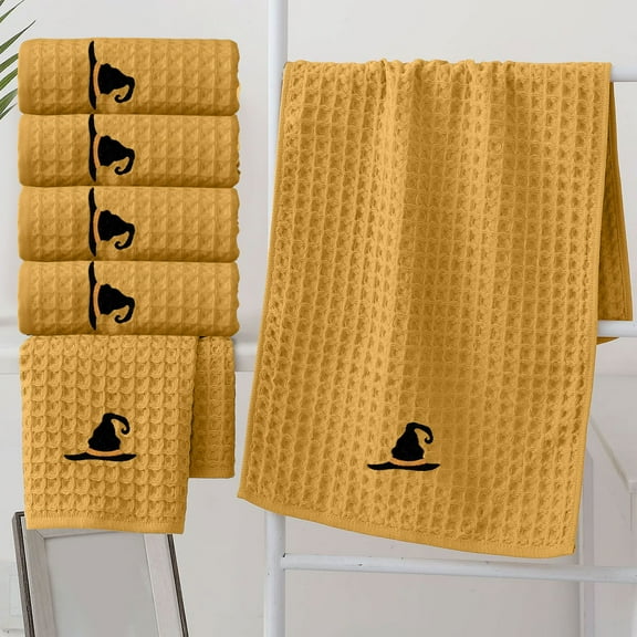 Halloween 3Pc Embroidered Cotton Towels Soft Household Festive Set Halloween Decor Clearance