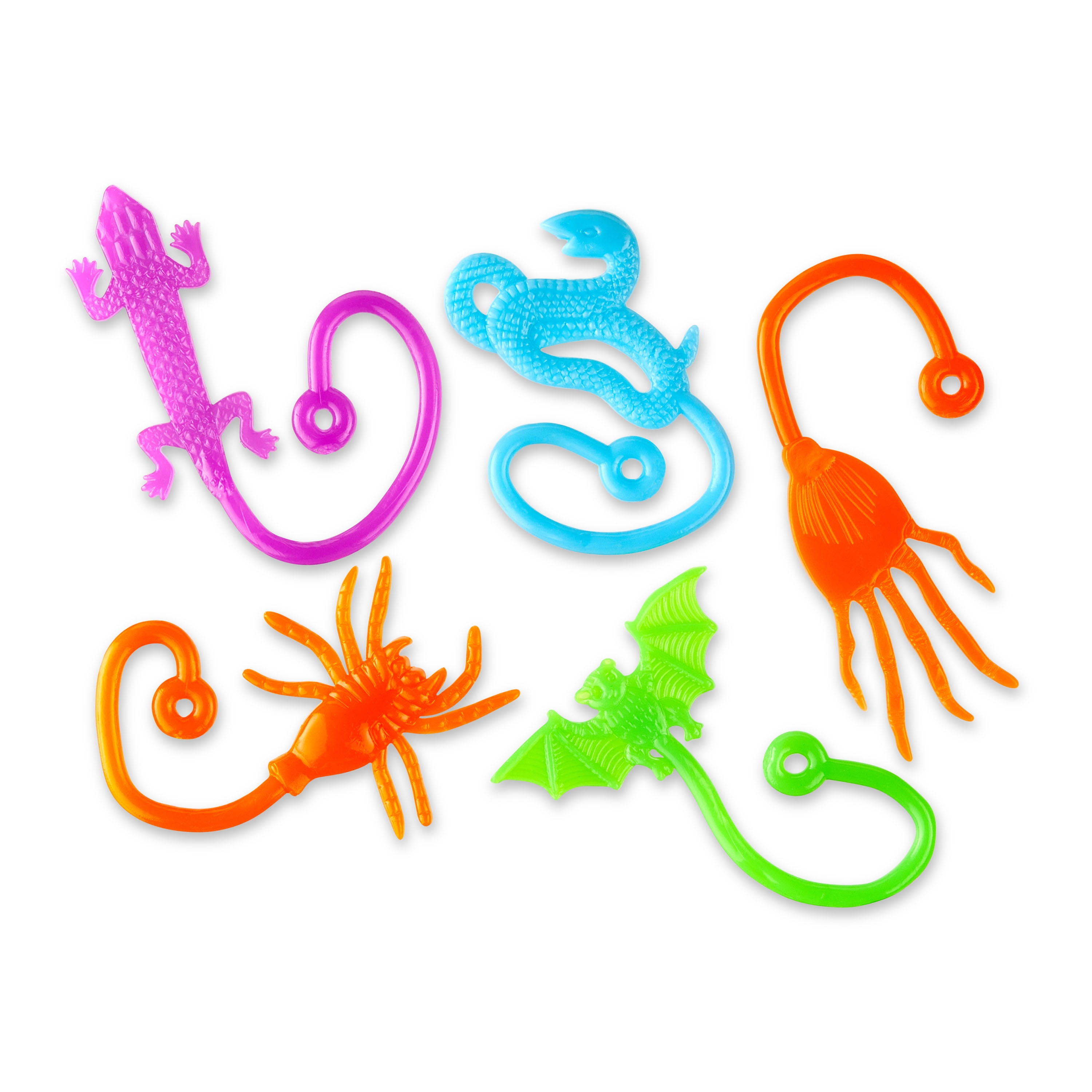 Halloween 50 Pieces Sticky Stuff Novelty Toys, Party Favors, Assorted