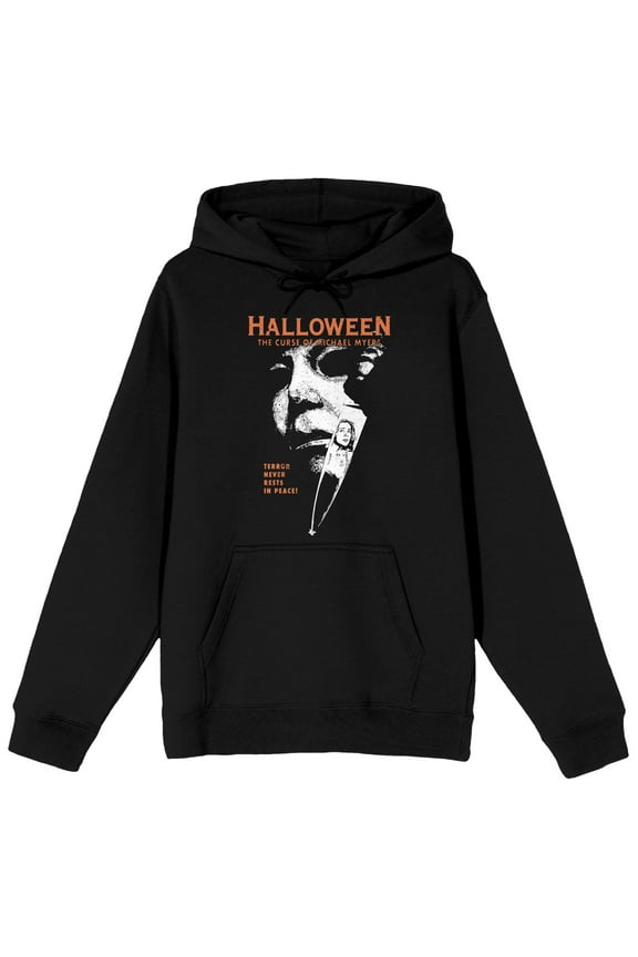 Halloween 6 Michael Myers Poster Art Long Sleeve Black Adult Hooded Sweatshirt-4XL