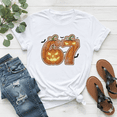 thumbnail image 1 of Halloween 67 Pumpkin Jack O Lantern Bat Ghost Unisex T-Shirt, up to Size 5XL, 1 of 2