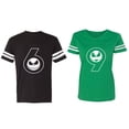 thumbnail image 1 of Halloween 69 Matching Couple Cotton Jerseys (Men Black / Women Green) (Men XL / Women XXL), 1 of 3