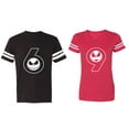 thumbnail image 1 of Halloween 69 Matching Couple Cotton Jerseys (Men Black / Women Red) (Men XL / Women S), 1 of 3