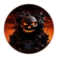 thumbnail image 1 of Halloween 6Pcs Round Coasters Set, Microfiber Leather Drink Coasters, 11x11 cm/4.3x4.3 in, Cup Mats for Home and Office, 1 of 6