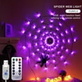 thumbnail image 1 of Halloween 70 LED Spider Web Lights with Spider and Controller, 3 Modes Light Up Cobweb Halloween Decorations for Indoor Ourdoor Garden Yard Home Patio, 1 of 6