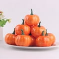 thumbnail image 1 of Halloween 8 Pack Mini Pumpkin Decoration, Small Faux Pumpkins for Fall Harvest Table Scatter Display yellow, 1 of 6
