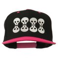 thumbnail image 1 of Halloween 8 Skulls Embroidered Snapback Cap - Black Pink OSFM, 1 of 5