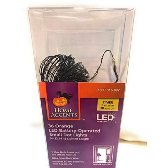 Halloween 9 ft. Lighted Length with 36-Light LED Ultra Wire (Orange)