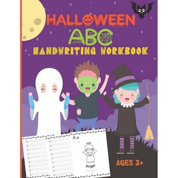 Halloween ABC Handwriting Workbook: For Ages 3 and up (8.5x11) Trace Letters A to Z (upper case and lower case) with Hal, (Paperback)