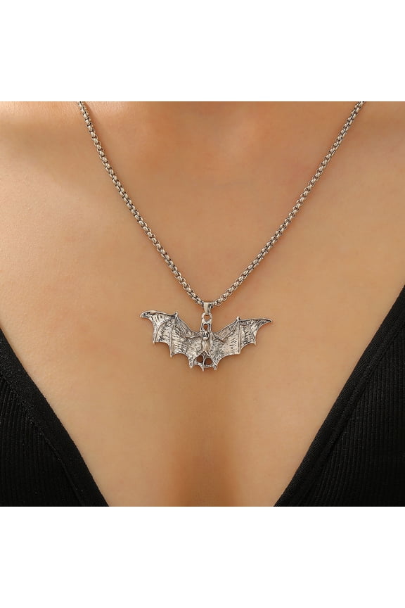Halloween Accessories Retro Gothic Dark Bat Necklace