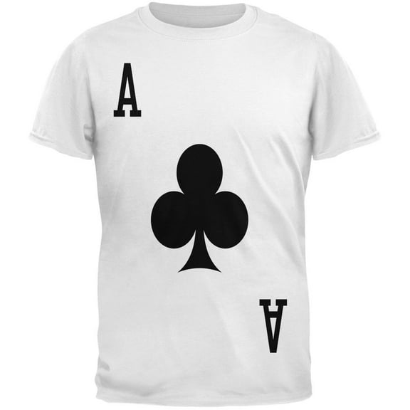 Halloween Ace of Clubs Card Soldier Costume All Over Adult T-Shirt - 2X-Large