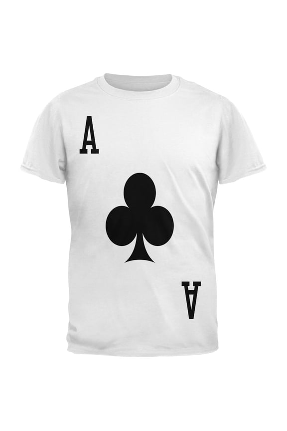 Halloween Ace of Clubs Card Soldier Costume All Over Adult T-Shirt - 2X-Large