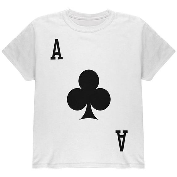 Halloween Ace of Clubs Card Soldier Costume All Over Youth T Shirt Multi YLG