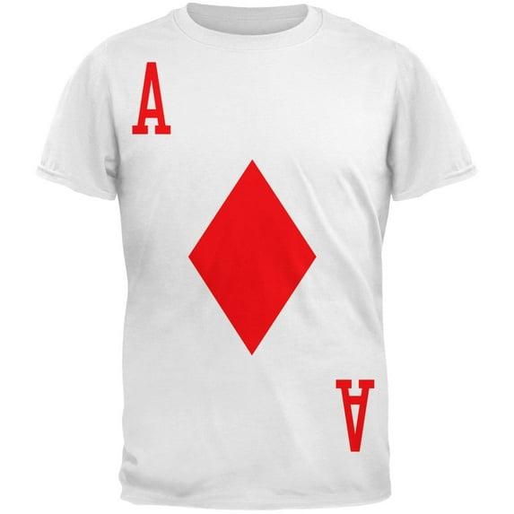 Halloween Ace of Diamonds Card Soldier Costume All Over Adult T-Shirt - 2X-Large