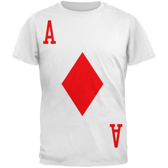Halloween Ace of Diamonds Card Soldier Costume All Over Adult T-Shirt - Small