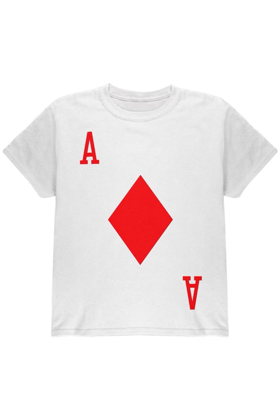 Halloween Ace of Diamonds Card Soldier Costume All Over Youth T Shirt Multi YSM