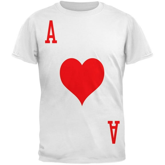Halloween Ace of Hearts Card Soldier Costume All Over Adult T-Shirt - 2X-Large