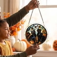 thumbnail image 1 of Halloween Acrylic Puzzle Suncatcher with Multiple Seasonal Patterns for Window Hanging Home Decor Holiday Gift, 7.4x7.4 Inches, 1 of 9