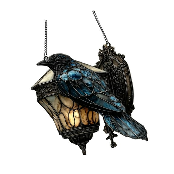 Halloween Acrylic Ravens Lamp Vintage Ravens Lamp Themed Party Atmospheres Light Enduring