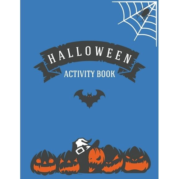 Halloween Activity Book: 8.5" X 11" Notebook College Ruled Line Paper, (Paperback)