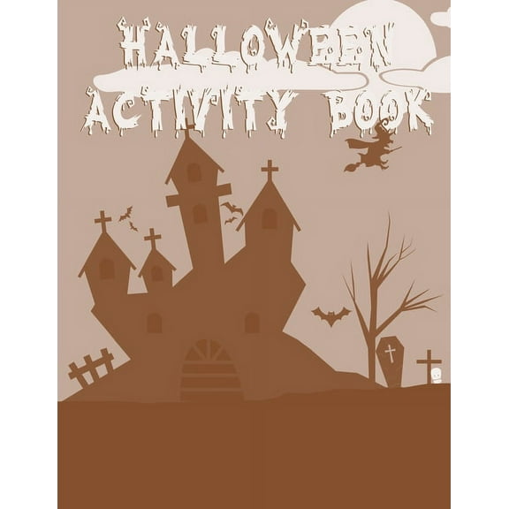 Halloween Activity Book: 8.5" X 11" Notebook College Ruled Line Paper, (Paperback)