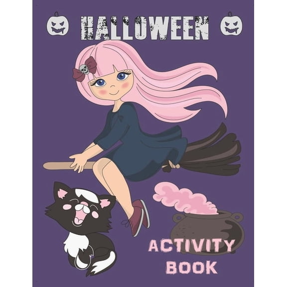 Halloween Activity Book: Coloring, Mazes, Sudoku, Learn to Draw and more for kids 4-8 yr olds, (Paperback)