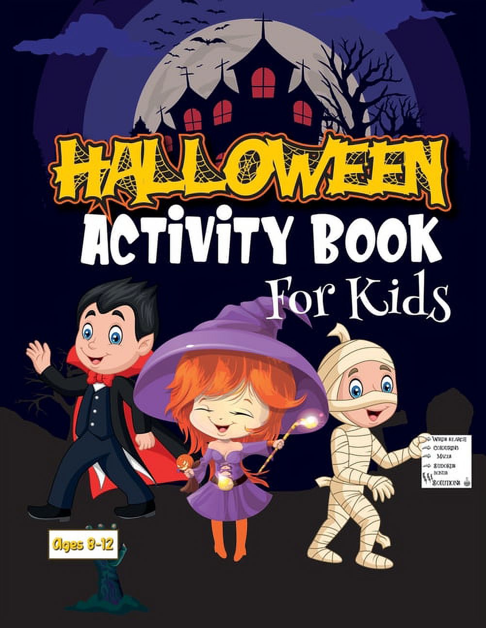 Halloween Activity Book For Kids Ages 8-12 : Fun exercise games for ...