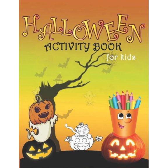 Halloween Activiy Book For Kids: A Fun Activity Guessing Game Book for Kids to Celebrate Halloween - Connect The Dots, M, (Paperback)