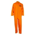 thumbnail image 1 of Halloween Adult Orange Prisoner Convict Outfit Unisex Jumpsuit With For Men Women Femme Homme, 1 of 7
