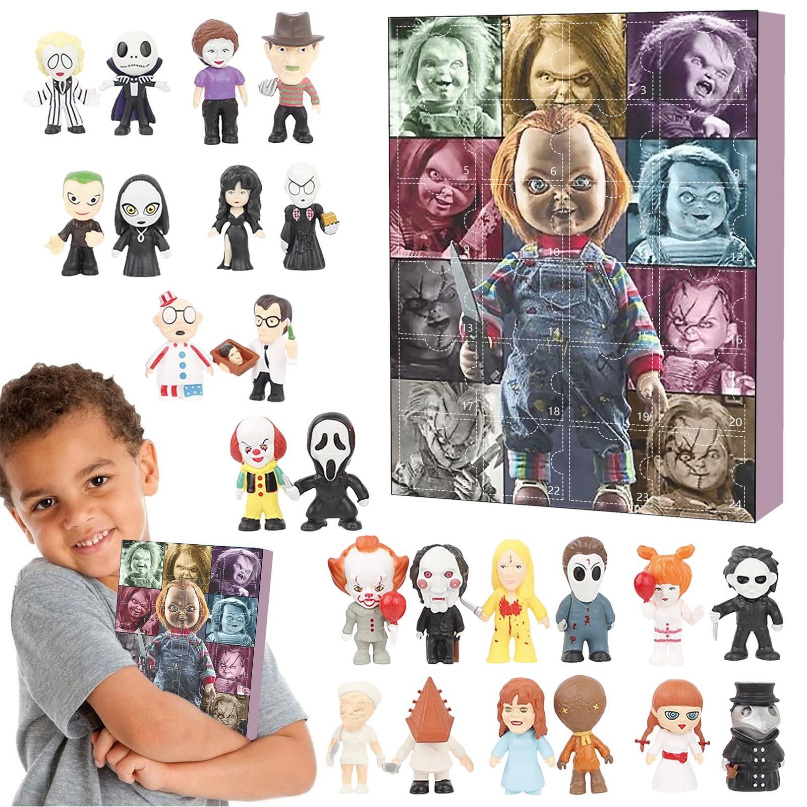 Halloween Advent Calendar 2024, Halloween Horror Characters Mystery