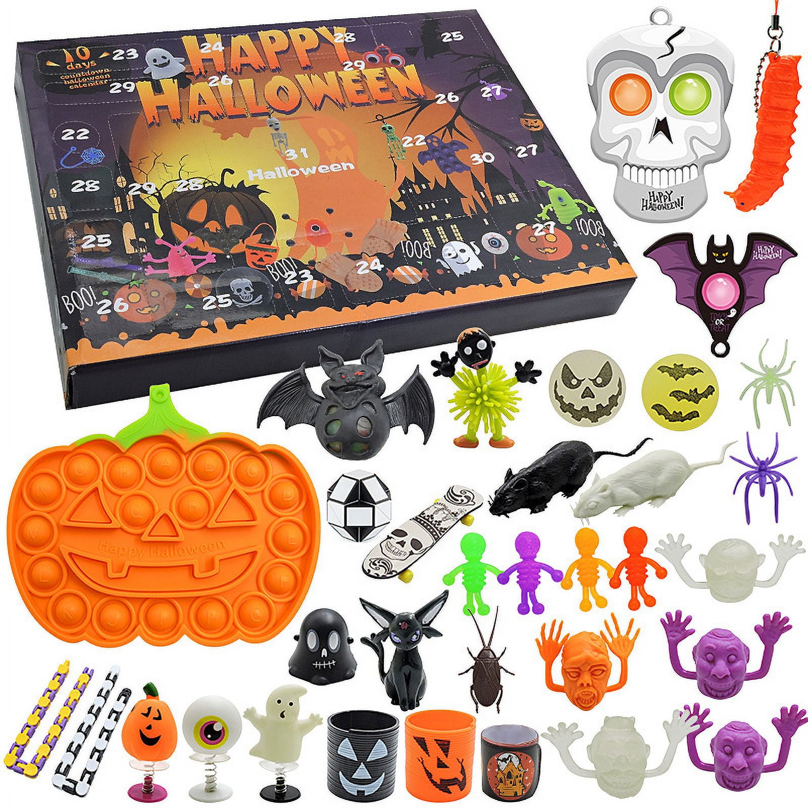 Halloween Advent Calendar 2024 with Surprise Toys, Holiday CountDown to ...