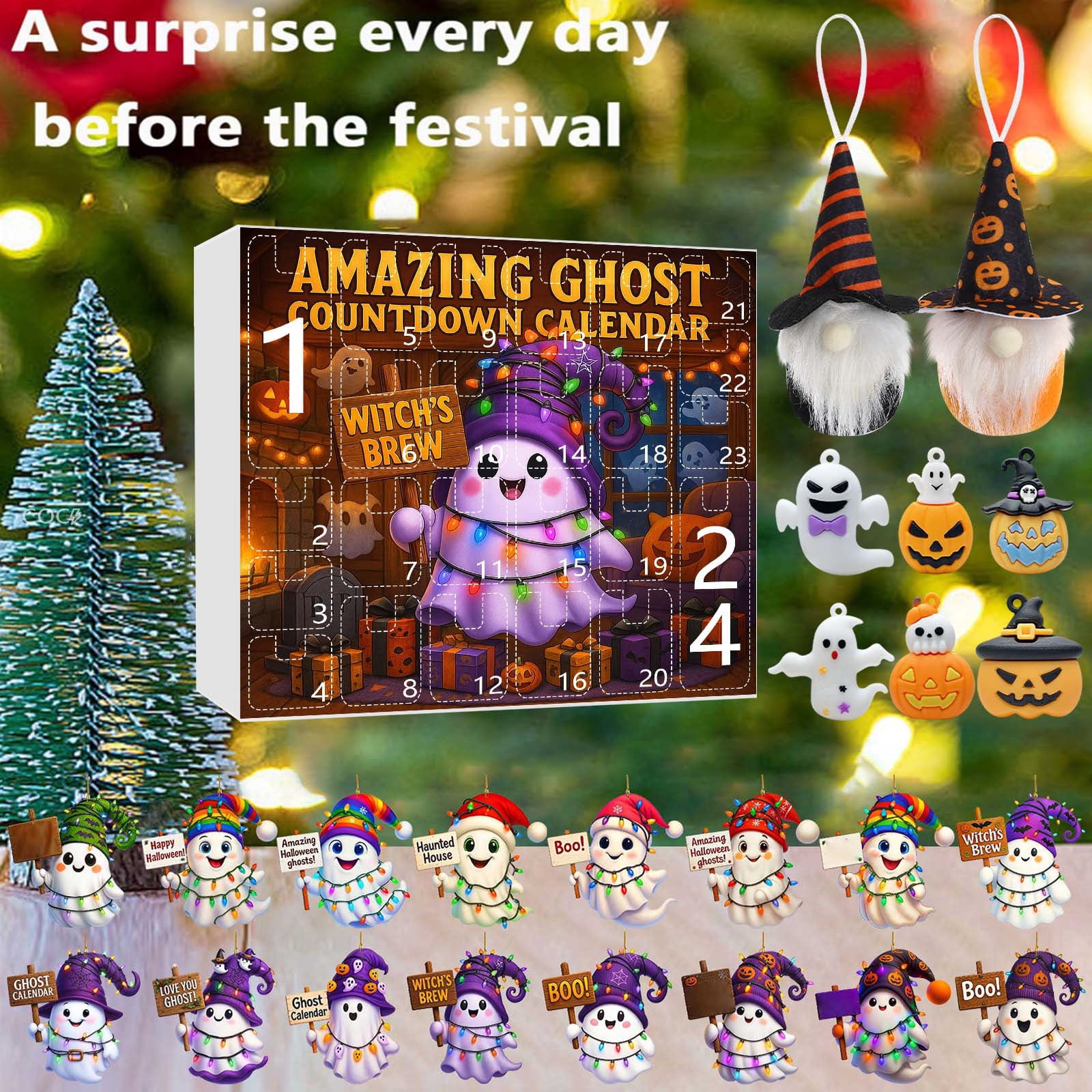 Halloween Advent Calendar 2025 Kids Boys Girls,24 Days Halloween ...