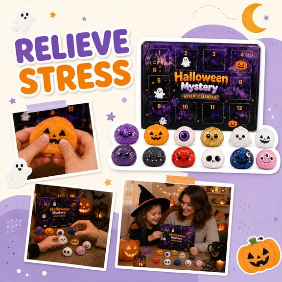Halloween Advent Calendar 2026 | 12 Day Countdown Halloween Mystery Box with Relaxation Toys | Great Halloween Party Favors for Student | Spooky Halloween Decorations for Indoor