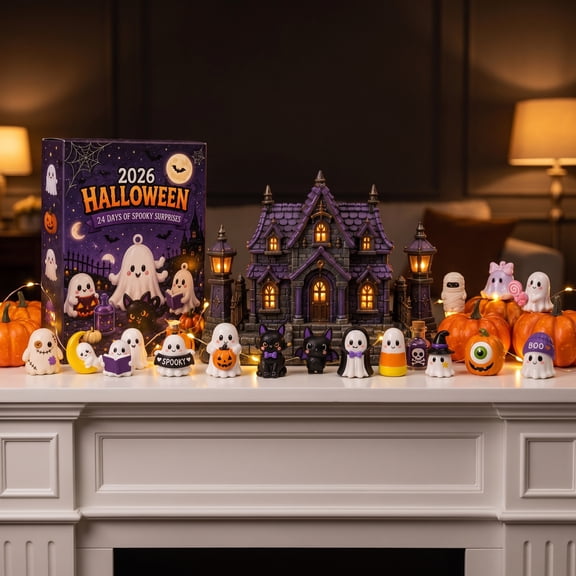 Halloween Advent Calendar 2026 2026 Halloween Haunted House Surprise Set Spooky 24 Days Surprise Box Halloween Decor Home Table Decoration